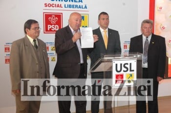 In numele USL, dr. Coica si Adrian Stef, semnaza Protocolul cu presedintii Filialelor Partidului Verde si Partidului Ecologist