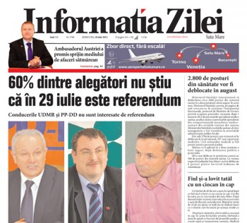 Informatia Zilei avertiza în 18 iulie că populaţia nu este informată despre referendum