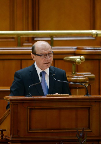 Traian Basescu in Parlament