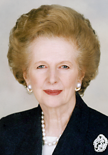 Margaret Thatcher, cunoscută drept "Doamna de Fier"