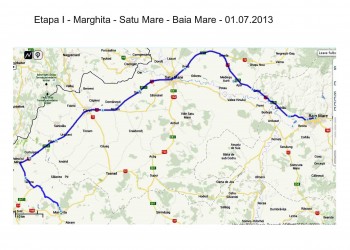 Harta etapei (sursa - Federaţia Română de Ciclism)