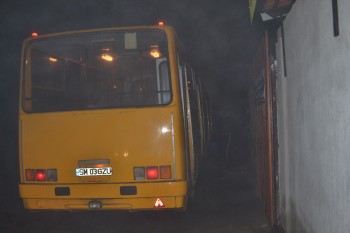 Autobuzul a parcat in zona strazii Ion Ghica