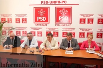 dr. Dorel Coica, Ovidiu Silaghi, Mircea Govor, Octavian Petric si Maunela Rogoz la conferinta de presa