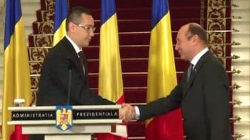 Traian Băsescu după ce a anunţat că l-a numit pe Ponta premier