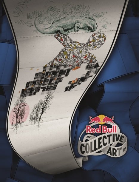 Afișul campaniei Red Bull Collective Art