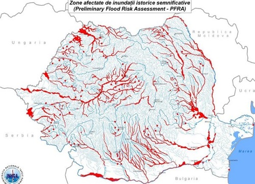 harta de hazard de inundatii la nivel de tara