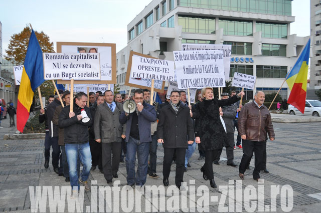 Putin peste 30 de persoane au participat la marsul de protest organizat de PDL
