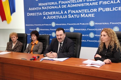 conducerea Administratiei Judetene a Finantelor Publice Satu Mare la momentul bilantului pe anul 2013