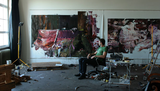 Adrian Ghenie în atelier