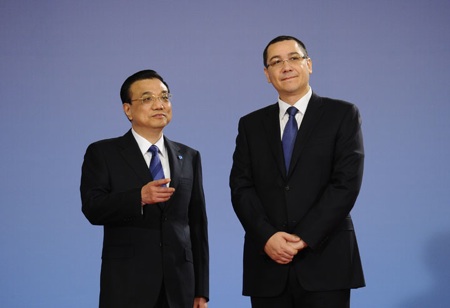 Victor Ponta impreuna cu premierul Chinei Li Keqiang