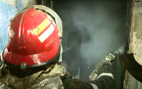 pompieri la una dintre interventii