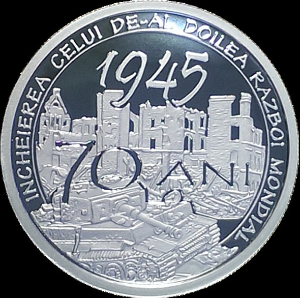 BNR a lansat o moneda aniversara cu ocazia implinirii a 70 de ani de la incheierea celui de al Doilea Razboi Mondial
