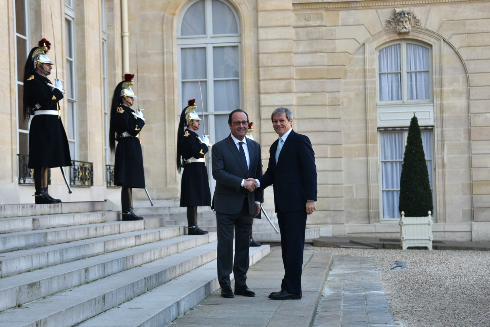 Francois Hollande și Dacian Cioloș