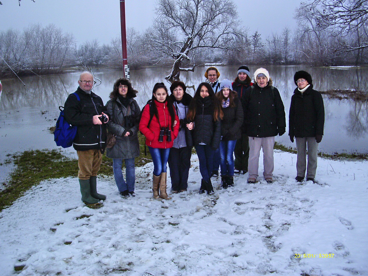 Grupul observator la mira de apă la cantonul Tur mal stâng Micula