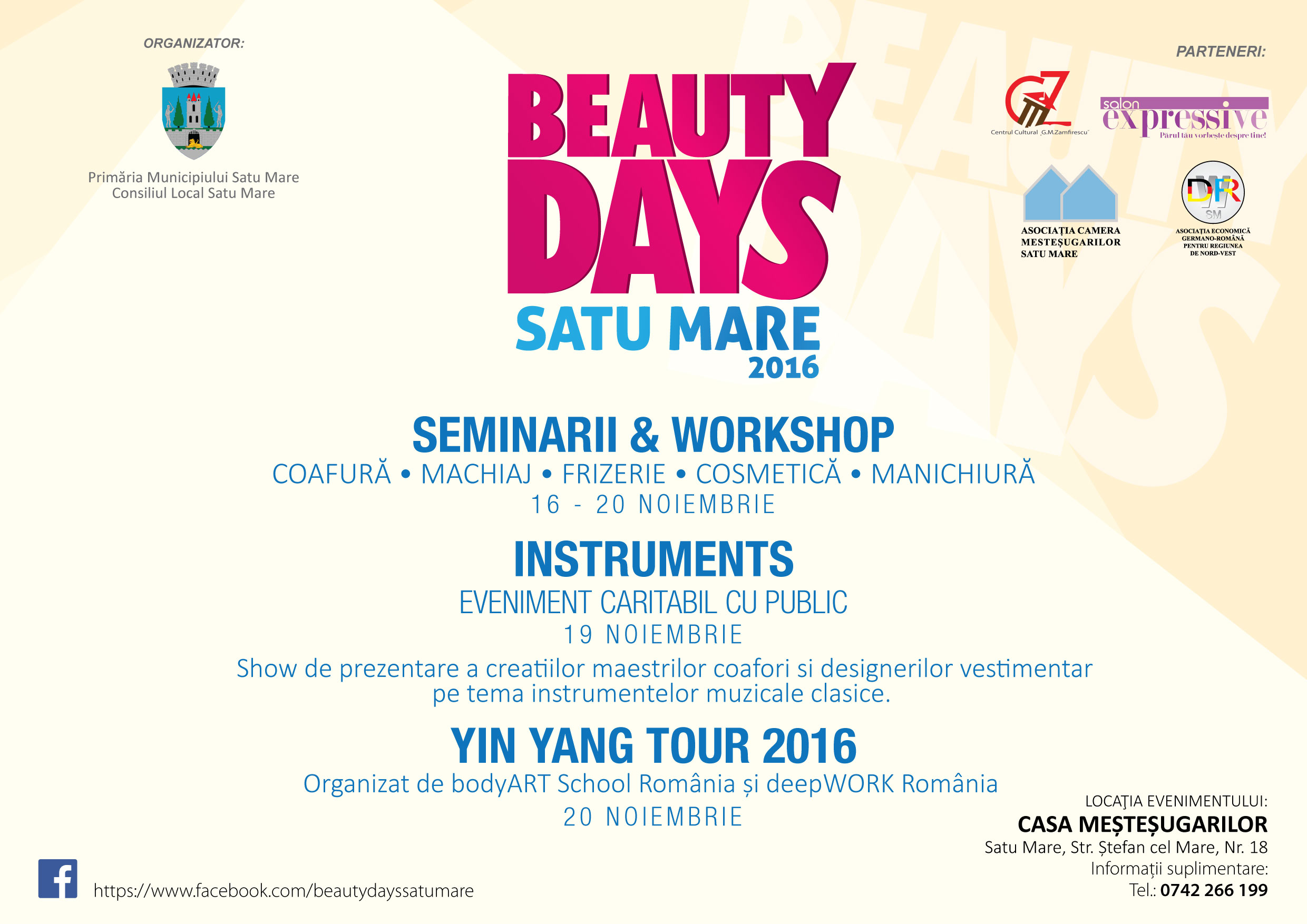 Beauty Days Satu Mare 2016 facilitează de fapt întâlniri între profesioniştii din nord-vestul României, specialişti recunoscuţi atât pe plan naţional, cât şi internaţional