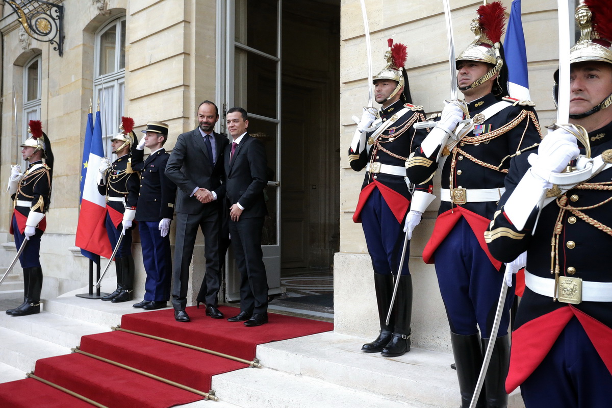 Sorin Grindeanu, primit de prim-ministrul Franței, Édouard Philippe