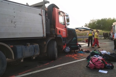 TIR-ul implicat in accidentul de pe drumul national din Ungaria