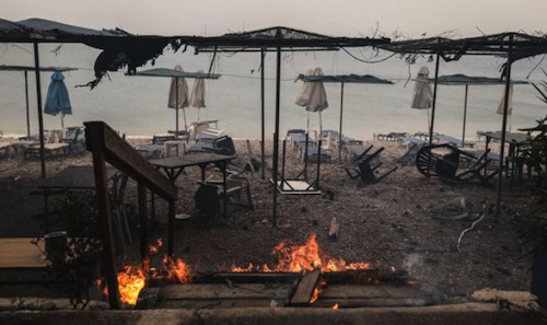 Incendiul din Grecia a ras tot in urma sa