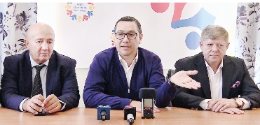 Victor Ponta a sustinut o conferinta de presa la Satu Mare