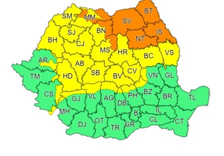 A revenit zăpada la Satu Mare, în luna aprilie! O nouă avertizare meteo emisă