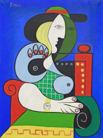 Cea mai scumpă operă de artă a anului. Pablo Picasso, „Femme à la montre”, 1932, ulei pe pânză, 130 x 97 centimetri: preț de ciocan 121 milioane de dolari (estimare 120 până la 180 milioane) pe 8 noiembrie la Sotheby's din New York
