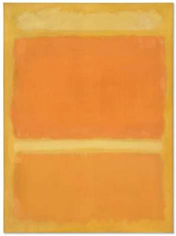 Tot pe locul șapte: Mark Rothko, „Untitled (Yellow, Orange, Yellow, Light Orange)”, 1955, ulei pe pânză, 207 pe 152,5 centimetri: preț de ciocan 40 de milioane de dolari (estimare 45 de milioane) pe 9 noiembrie la Christie's în nou York