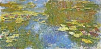 Locul al treilea: Claude Monet, „Le bassin aux nymphéas”, în jurul anului 1917/19, ulei pe pânză 100,1 x 200,6 centimetri: preț de ciocan 64 milioane de dolari (estimare 65 milioane) pe 9 noiembrie la Christie's din New York