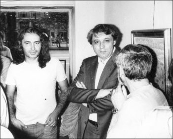 Mihai Olos şi Nicolae Breban la Expoziţia de pictură a lui C. Dipşe, de la sala Simeza – 1981