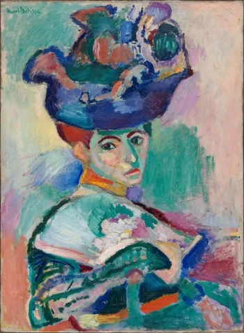 Femeie cu pălărie de Henri Matisse , 1905, prin Muzeul de Artă Modernă din San Francisco