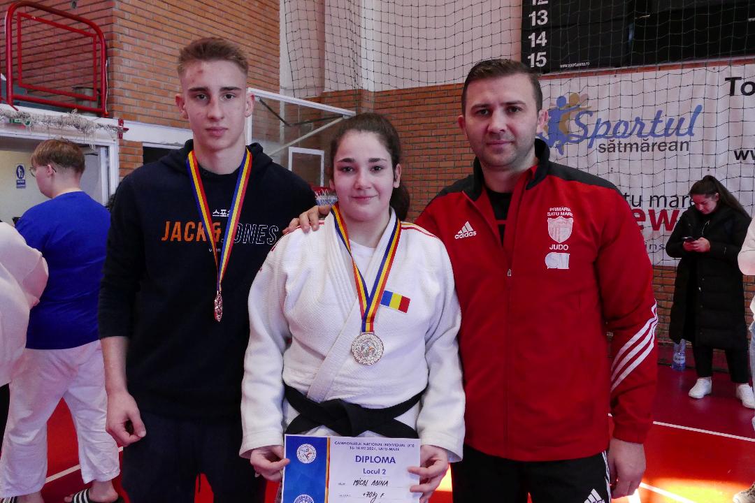 Sătmărenii Adina Micaș și Dragoș Polgar, medaliați cu argint și bronz a CN de judo juniori U18
