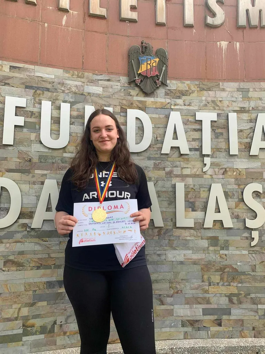 Alexia Turcu din Carei: campioană Națională la aruncarea discului