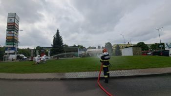 Simulare de incendiu la o stație de carburanți din Satu Mare