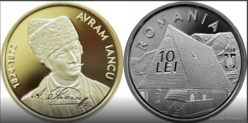 BNR lansează în circuitul numismatic monede cu tema 200 de ani de la naşterea lui Avram Iancu