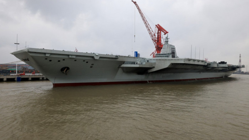 Al treilea şi  cel mai modern  portavion, “Fujian”,  începe testele pe mare