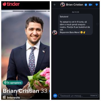 EXCLUSIV – Pentru a ajunge primar, USR-istul deputat Cristian Brian agață votantele… pe TINDER