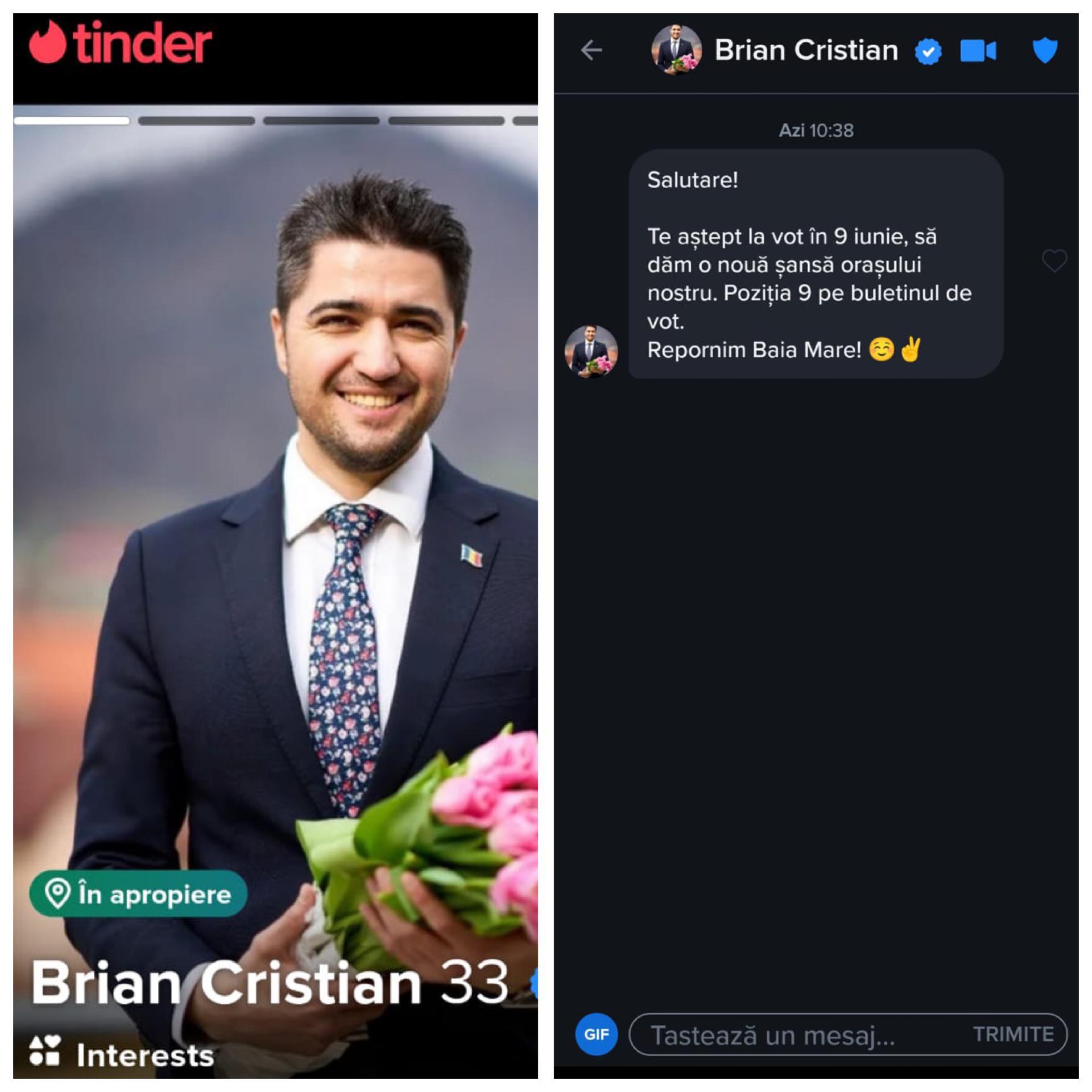 EXCLUSIV – Pentru a ajunge primar, USR-istul deputat Cristian Brian agață votantele… pe TINDER