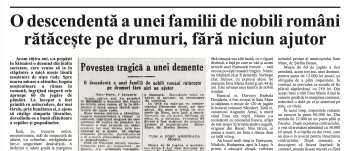 Tragedia unei contese, verișoară a prim-ministrului ungar Ștefan Bethlen,  internată într-un azil de bătrâni din Oradea